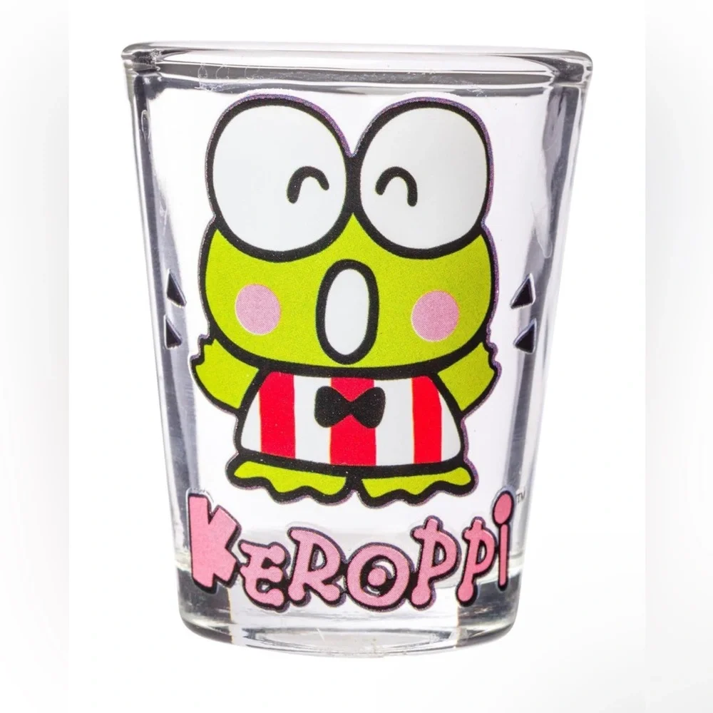 🐸Silver Buffalo Sanrio Hello Kitty & Friends Keroppi 4 shot Glass Set 1.5oz New